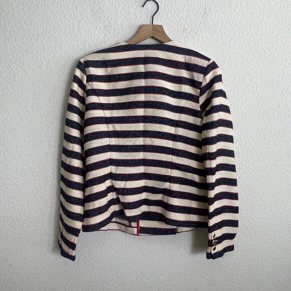 CAbi Love Carol Cruise Jacket | Style 5094 | Women’s Size 6 | Nautical Striped - Picture 10 of 11